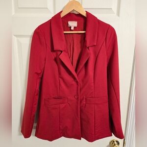 Show Me Your MuMu Red MAJOR BLAZER Two Button Size Small With Pockets